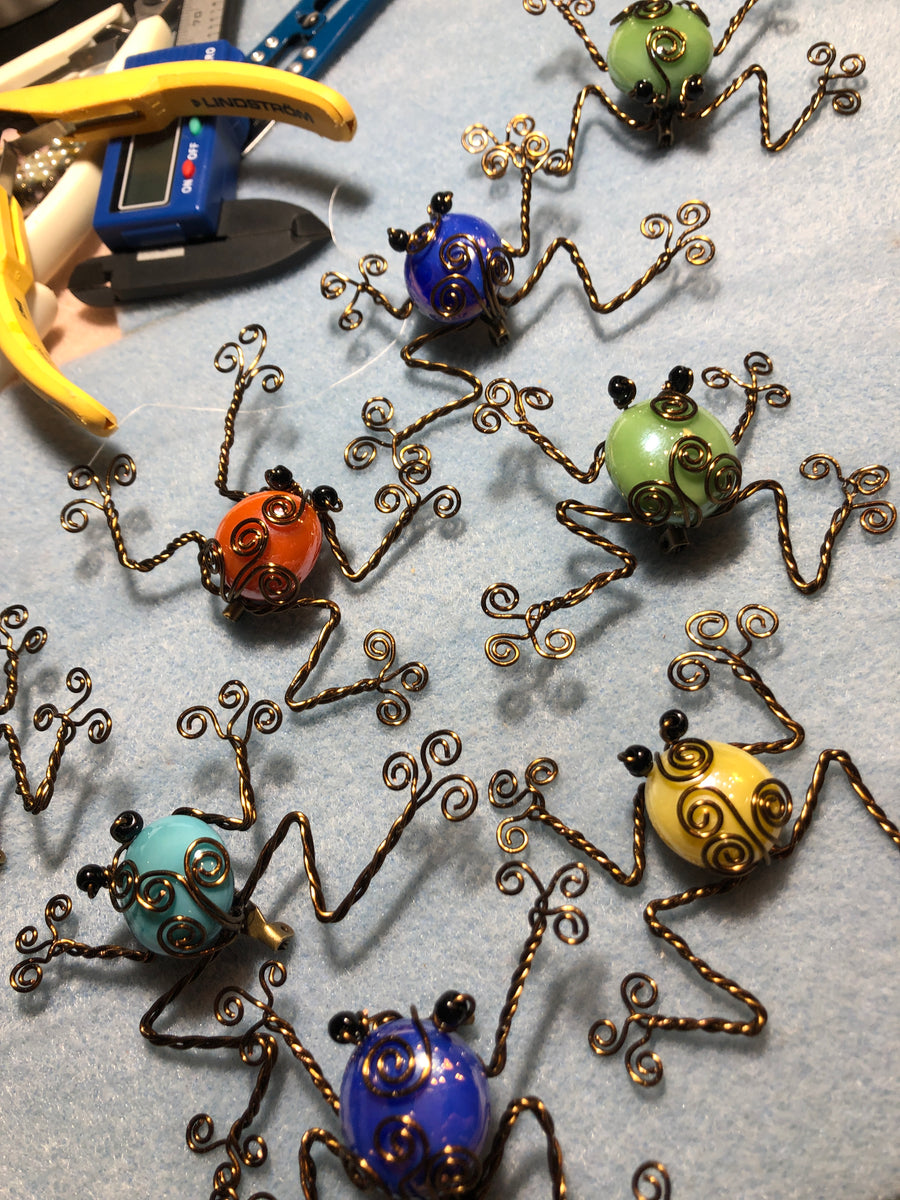 WIRE WRAPPED FROG PINS – Studio 36 Bead Shop & Artisans Gallery