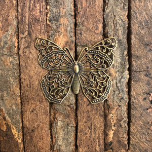 "Lacy Butterfly" Antique Brass Filigree (39mm x 48mm)