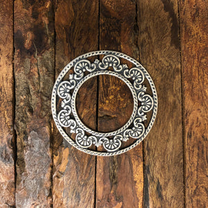 "Drum Circle" Antique Silver Filigree (45mm/Outer) (Inner Circle 24mm)