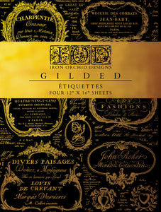 Etiquettes IOD Foil Transfer 12"x16" Pad - 4 Sheets
