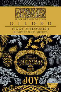2025 Figgy & Flourish 8"x12" IOD Gilded Transfer Pad - 2025 HOLIDAY RELEASE