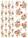 Ditsy Blooms IOD Paint Inlay 12"x16" Pad - 8 Sheets
