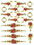 Petite Fleur Red IOD Paint Inlay 12"x16" Pad - 4 Sheets