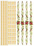 Petite Fleur Red IOD Paint Inlay 12"x16" Pad - 4 Sheets