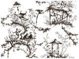Petits Parasols IOD Paint Inlay 12"x16" Pad - 8 Sheets