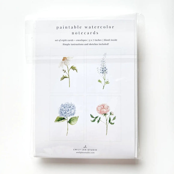 Garden Flower Paintable Cards