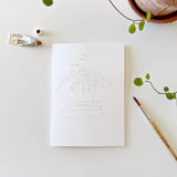 Potted Plant Paintable Notecards