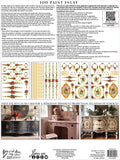 Petite Fleur Red IOD Paint Inlay 12"x16" Pad - 4 Sheets