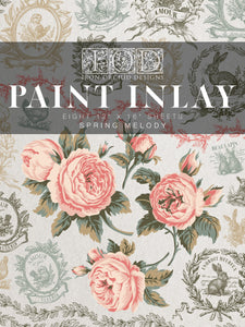 Spring Melody IOD Paint Inlay 12"x16" Pad - 8 Sheets