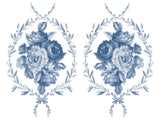 Trompe L'oeil Bleu IOD Paint Inlay 12"x16" Pad - 4 Sheets