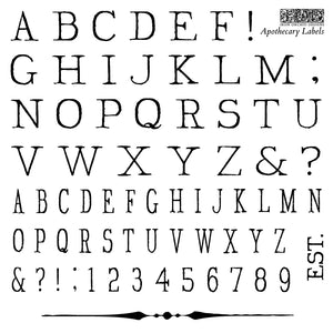 Apothecary Labels Stamp Set (6"x6" Packet)