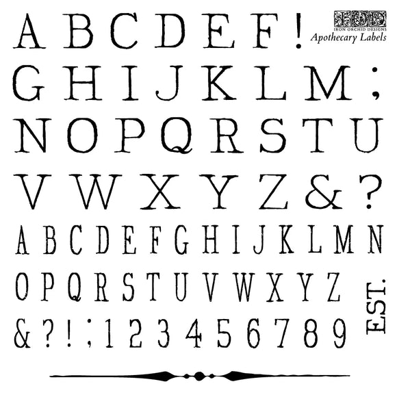 Apothecary Labels Stamp Set (6