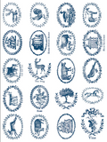 Delft Traditions Azure IOD Paint Inlay 12"x16" Pad - 8 Sheets