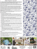 Indigo Floral IOD Paint Inlay 12"x16" Pad - 8 Sheets