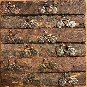 "Bicycle Charm" Antique Brass (21mm x 13mm)