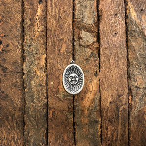 "Sun Charm" Antique Silver (14mm x 21mm)