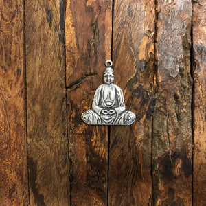 "Buddha" Antique Silver Pendant (24mm x 28mm)