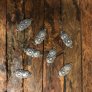 "Swirls" Antique Silver Connector (9mm x 19mm)