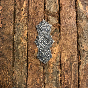 "Design Plate" Antique Silver (22mm x 45mm)
