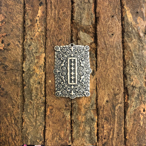 "Journal Pendant" Antique Silver Pendant (25mm x 35mm)