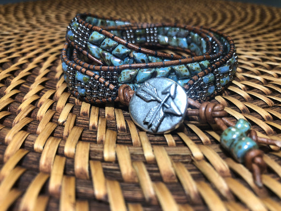 LEATHER WRAP BRACELET - (Intermediate Level)