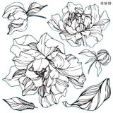 Peonies Decor Stamps