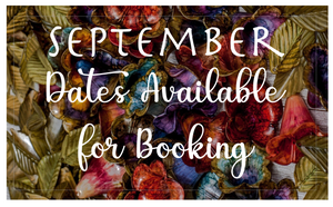STEP 2 of 2:  SEPTEMBER DATES AVAILABLE FOR BOOKING