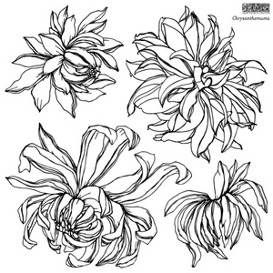 Chrysanthemum Decor Stamps