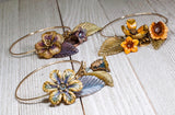 ADJUSTABLE BANGLE PANSY BRACELET